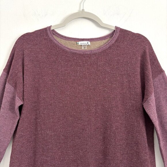 Smartwool Long Sleeve Colorblock Sweater in Argyle Purple Shadow Pine Tan Sz Med - Picture 2 of 10